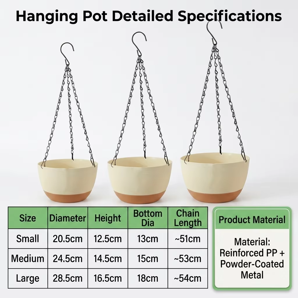أواني زهور معلقة حديثة بلونين  - مراجعة Spider Plant Hanging وسعره